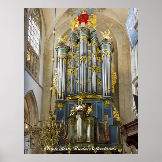 Poster Breda Grote Kerk, Pays-Bas (Devant)