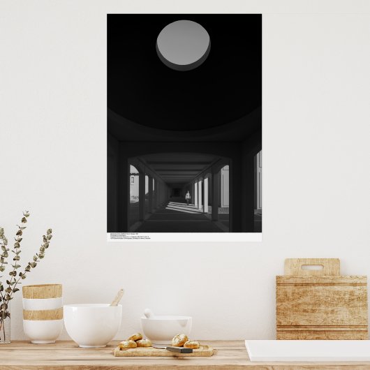 Poster Breezeway, Dome and Small Figure, February, 1967 (Cuisine)