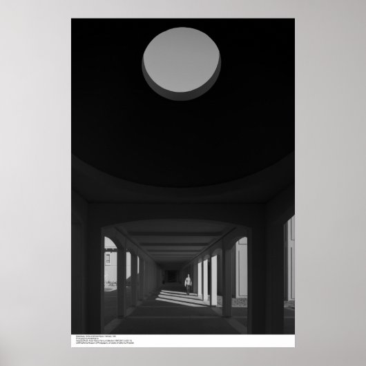 Poster Breezeway, Dome and Small Figure, February, 1967 (Devant)