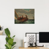 Poster Breezing Up (A Fair Wind) par Winslow Homer (Bureau à domicile)