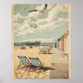 Poster Breezy Days in Brighton – British Seaside Coastal  (Devant)
