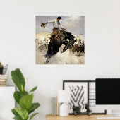 Poster Breezy Riding Western Art by WHD Koerner (Bureau à domicile)