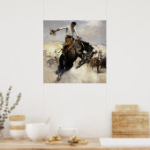 Poster Breezy Riding Western Art by WHD Koerner (Cuisine)