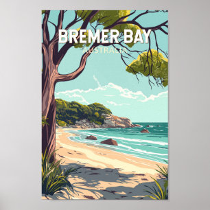 Poster Bremer Bay Australie Travel Art Vintage