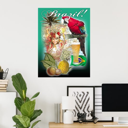 Poster brésil (Bureau à domicile)