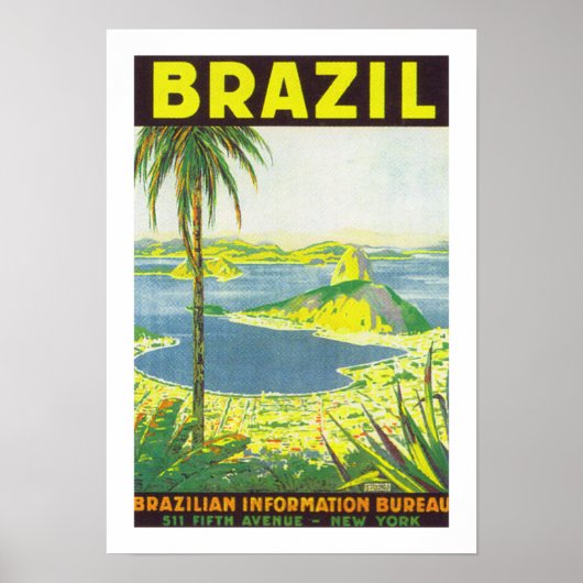 Poster Brésil (blanc) (Devant)