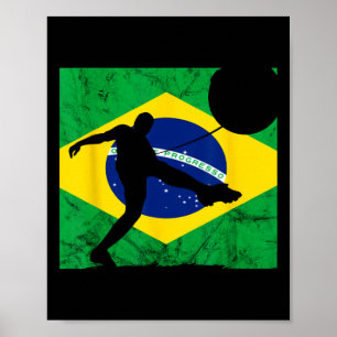 Poster Brésil Brésilien Brésil Football Racines brésilien