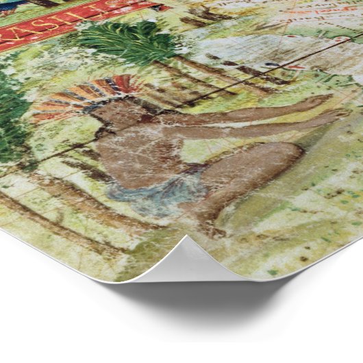 Poster Brésil de l'Atlas Miller (Coin)