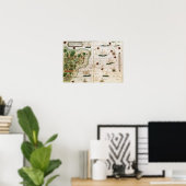 Poster Brésil de l'Atlas Miller par Pedro Reinel (Bureau à domicile)