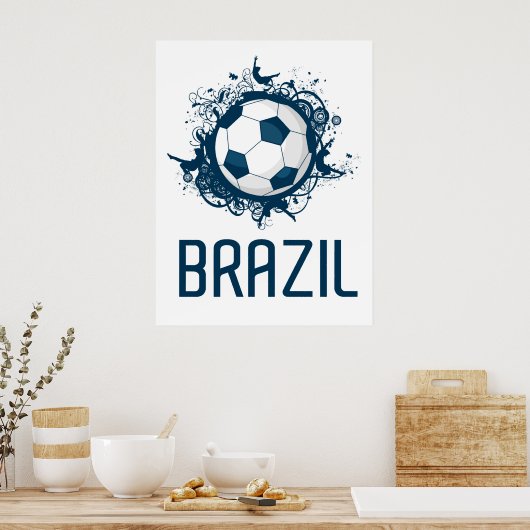 Poster Brésil Football (Cuisine)