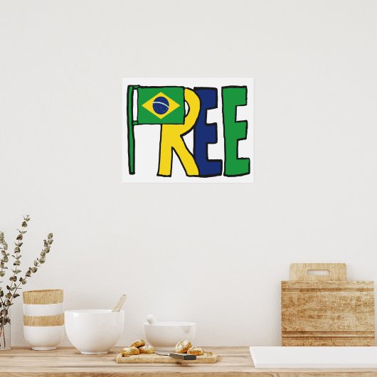 Poster Brésil libre (Cuisine)