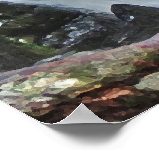 Poster Brésil Rainforest Waterfall (Coin)