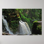 Poster Brésil Rainforest Waterfall (Devant)