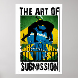 Poster Brésilien Jiu JItsu - art d'affiche de soumission