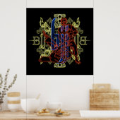 Poster brésilien Jiu Jitsu Red Fighters (Cuisine)