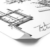 Poster Brevet 1900 de conception de vélos à grande vitess (Coin)