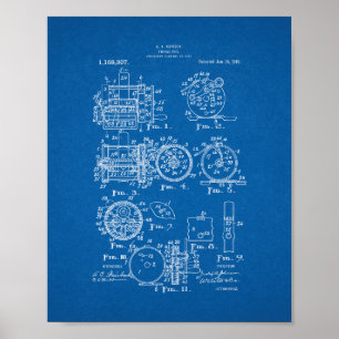 Poster Brevet à rouleaux de pêche - Plan directeur