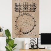 Poster Brevet à tambour vintage (Bureau à domicile)