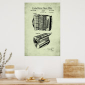 Poster Brevet américain - Accordéon (Cuisine)