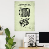 Poster Brevet américain - Accordéon (Bureau à domicile)