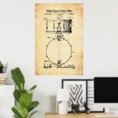 Poster Brevet américain - Caisse claire (Bureau à domicile)