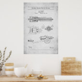 Poster Brevet américain de 1862 36836 - Gatling Gun (Cuisine)