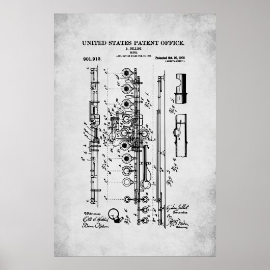 Poster Brevet américain - Flûte (Devant)