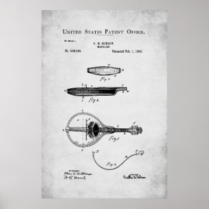 Poster Brevet américain - Mandoline