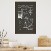 Poster Brevet américain - Pédale à tambour (Cuisine)