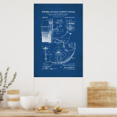 Poster Brevet américain - Pédale à tambour (Cuisine)