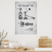 Poster Brevet américain - Pédale de grosse caisse (Cuisine)