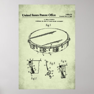 Poster Brevet américain - Tambourine