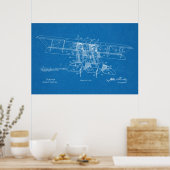 Poster Brevet d'Art Biplane 1919 Imprimer (Cuisine)