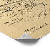 Poster Brevet d'art d'avion de guerre de 1919 Imprimer (Coin)