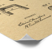 Poster Brevet d'art de 1899 pour bicyclette militaire Imp (Coin)