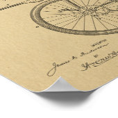 Poster Brevet d'art de 1899 pour bicyclette militaire Imp (Coin)