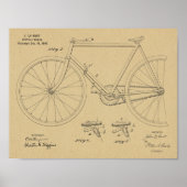 Poster Brevet d'art de 1899 pour freins à bicyclette Impr (Devant)