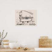 Poster Brevet d'art de 1919 de l'avion volant (Cuisine)