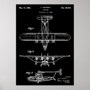 Poster Brevet d'avion