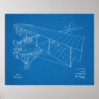 Brevet d'avion Biplane 1918 Imprimer