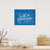 Poster Brevet d'avion Biplane de guerre 1919 Imprimer (Cuisine)