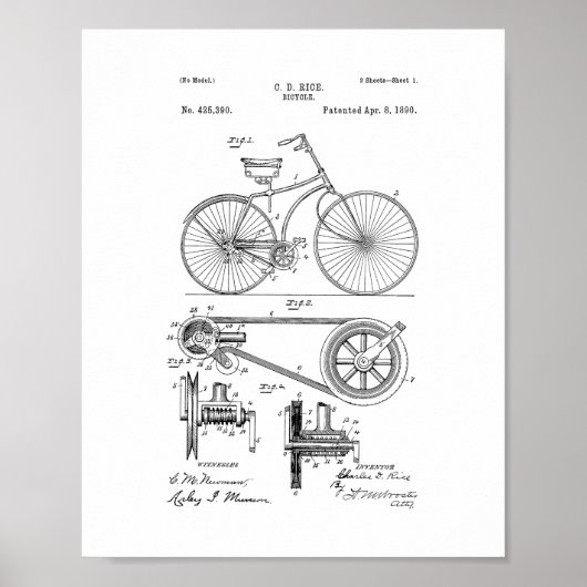 Poster Brevet de bicyclette (Devant)