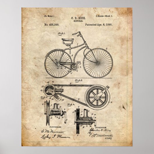 Poster Brevet de bicyclette (Devant)