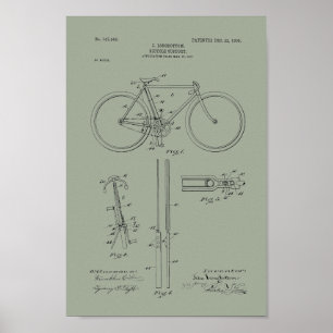 Poster Brevet de bicyclette Vintage 1903