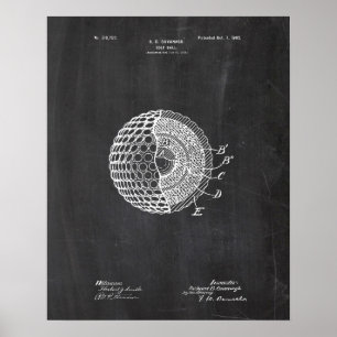 Poster Brevet de boule de golf