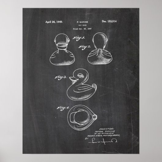 Poster Brevet de Canard Jouet (Devant)