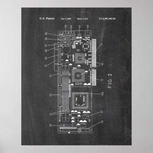 Poster Brevet de carte graphique (Devant)