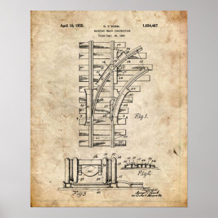 Poster Brevet de chemin de fer