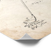 Poster Brevet de club de golf - Vieux look (Coin)