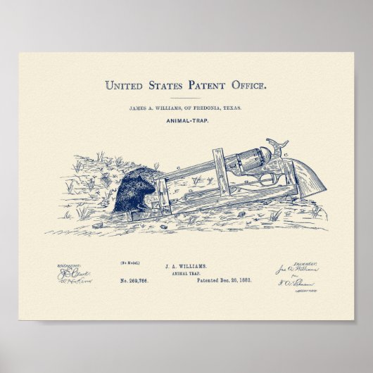 Poster Brevet de conception de prise d'arme à feu Mousetr (Devant)